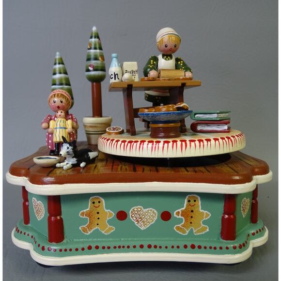 Kathe Wohlfart Music Box Baking Cookies Hand painted Rothenberg Christma Germany - Picture 1 of 8